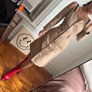 OPENING CEREMONY TWILL TRENCH DRESS.